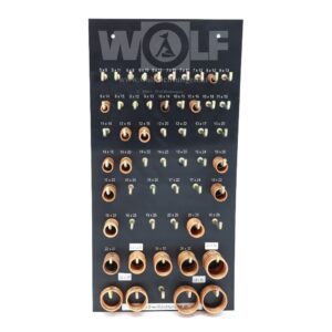 Kupfer-AFM-Ringe-Sortiment samt Aufhängung 420-teilig